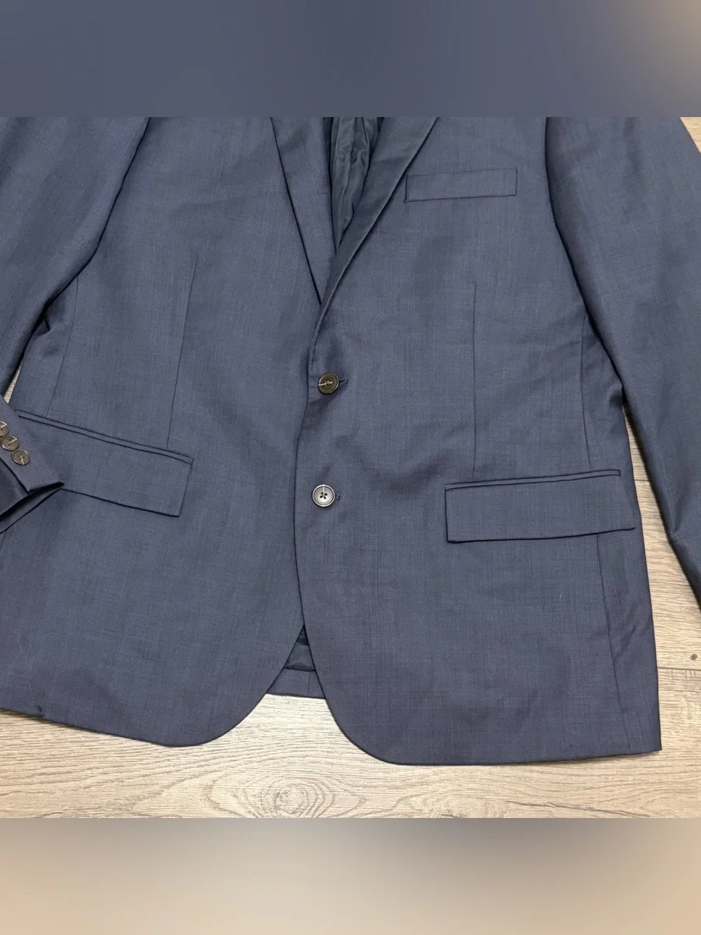 J Crew Blazer Men's Wool Thompson Suit Jacket Sport Coat Navy Blue Sz 46R